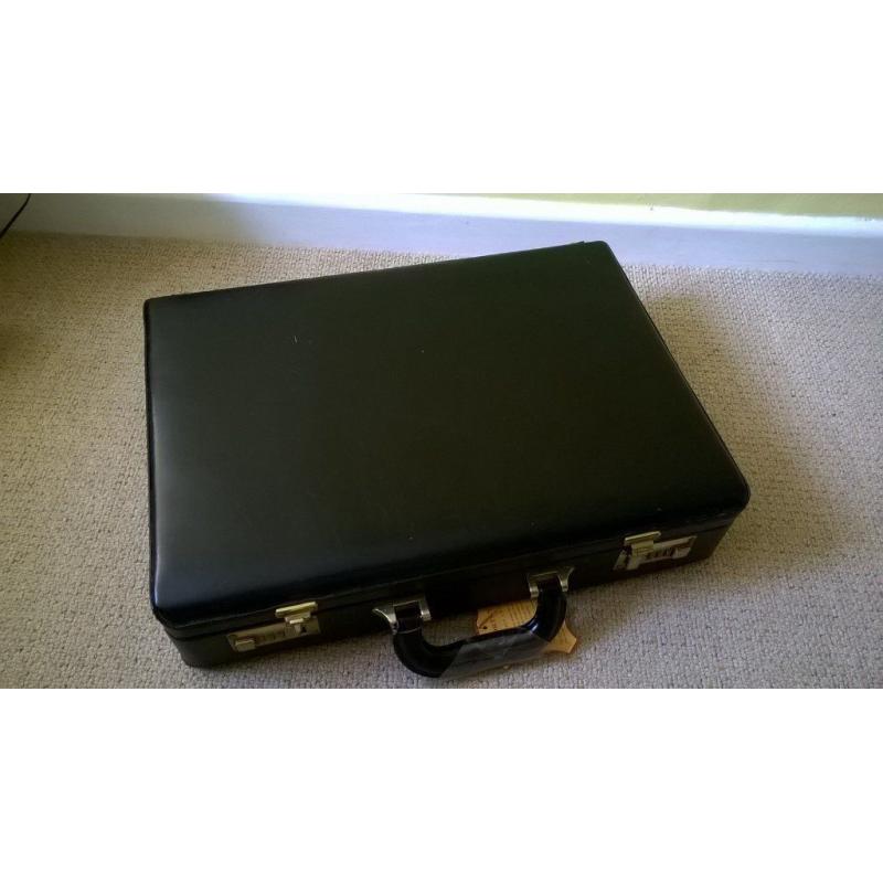 Genuine Leather Briefcase - Black