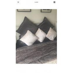 King size shabby chic bed frame - ivory wood! Beautiful - paid £700!!