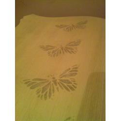Butterflies Table in Shabby Cream