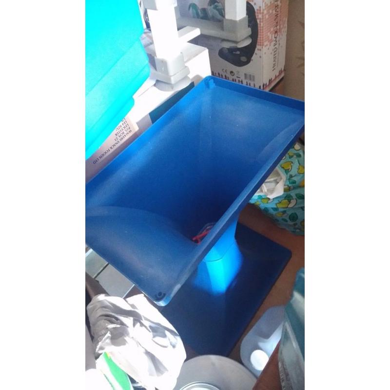 Large cage and stand in blue