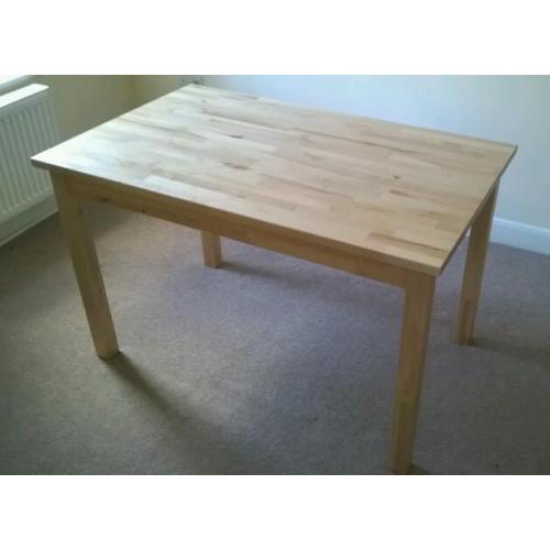 New Massive birch dinning table 120 x 75 cm