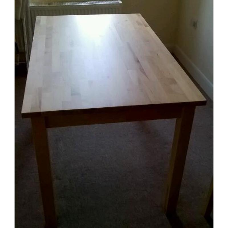 New Massive birch dinning table 120 x 75 cm