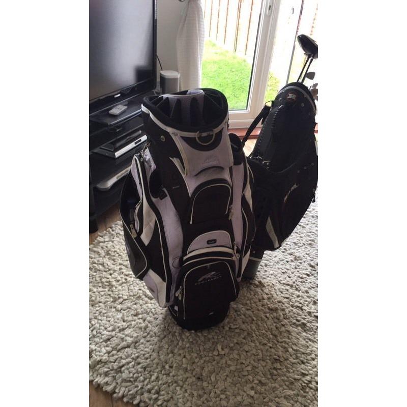 Power caddy tour bag and umbrella