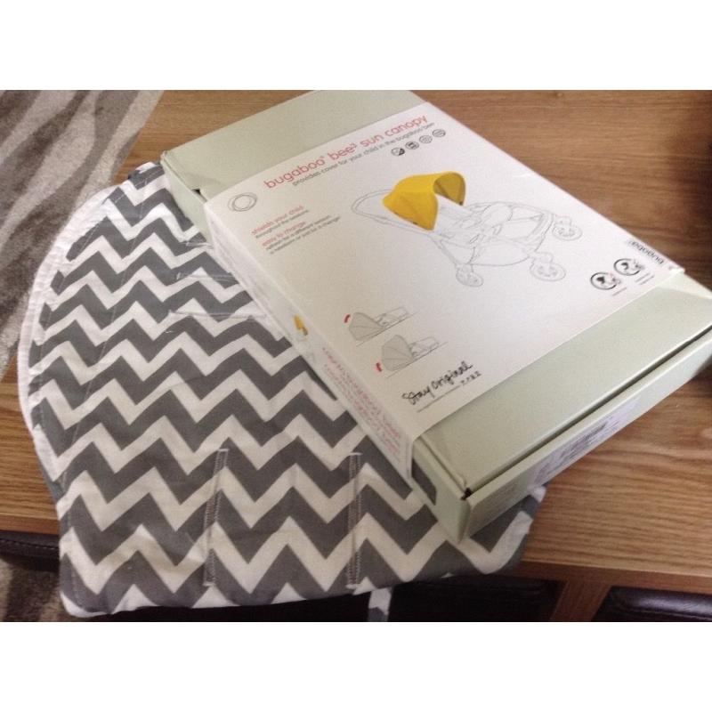 Brand new with tags bugaboo bee3 sun canopy grey melange hood also liner