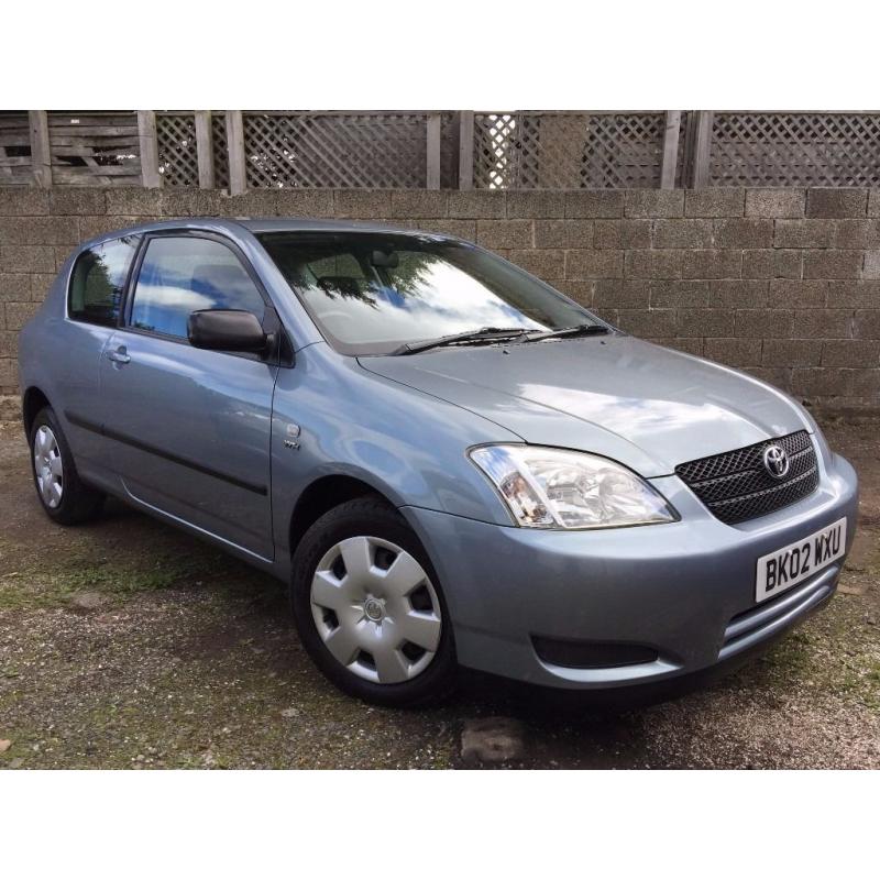 ONE OWNER CAR! 2002 TOYOTA COROLLA VVTI T3 1.4 3DR- FULL DEALER SERVICE HISTORY -SPOTLESS CONDITION