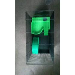 Hamster cage with accessories