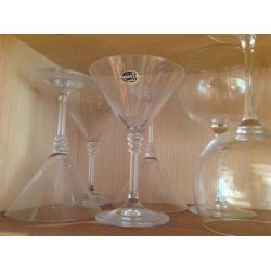 set of cocktail and wine glasses