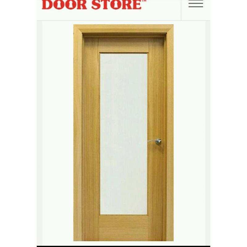 Glazed solid pine shaker door DOORSTORE