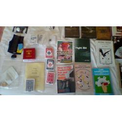 job lot of magic tricks books and dvd