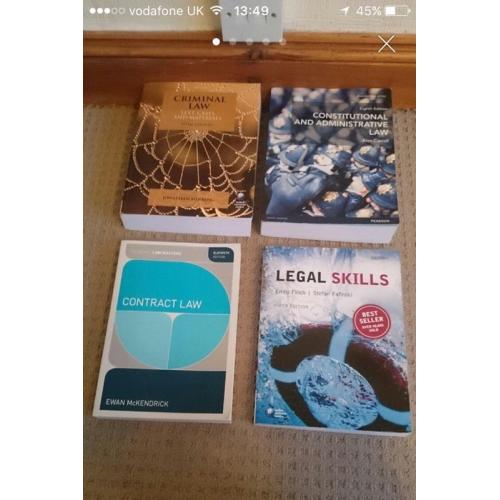Set of 4 Law LLB books