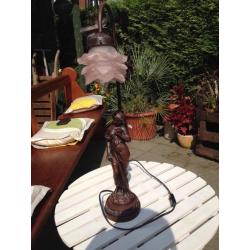 Bronze coloured lady lamp