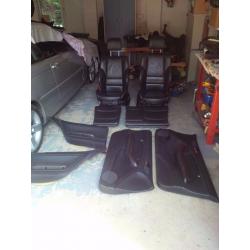 BMW e46 black leather interior