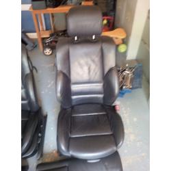 BMW e46 black leather interior