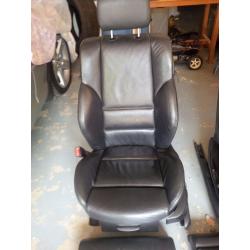 BMW e46 black leather interior
