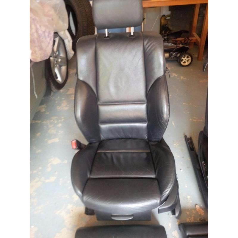 BMW e46 black leather interior