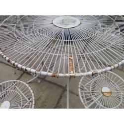 Ornate Patio Table and 4 Chairs Rustic Shabby