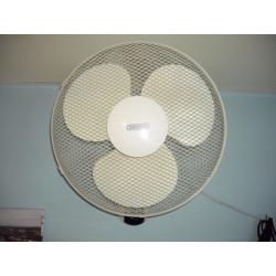 Draper Remote Wall Mounted Controlled Fan