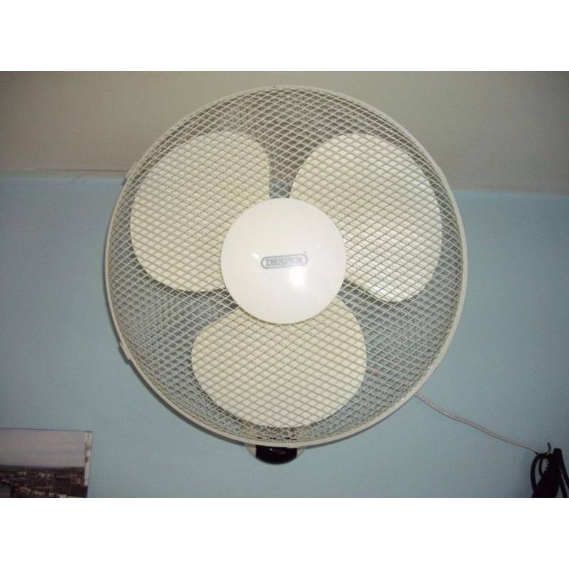 Draper Remote Wall Mounted Controlled Fan