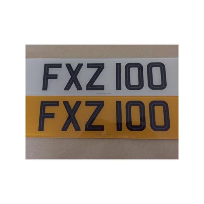 Cherished Number Plate FXZ 100