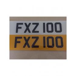 Cherished Number Plate FXZ 100