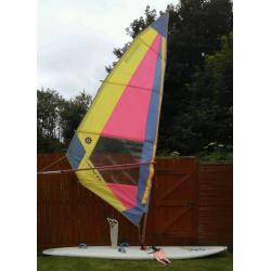 2 windsurf boards, sails and accessories