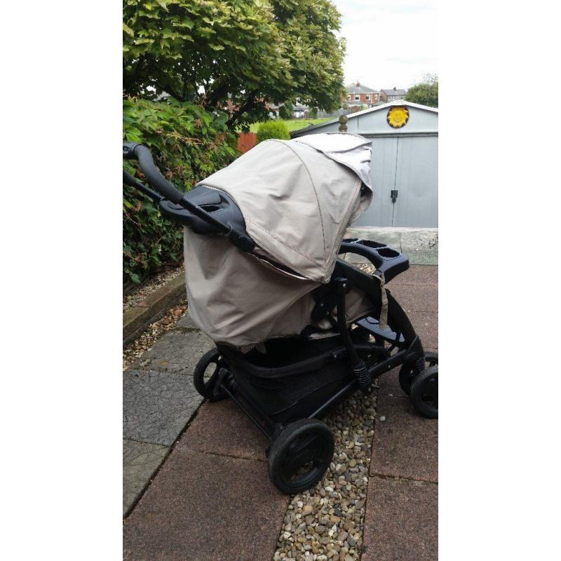 GRACO TRAVEL SYSTEM - BEIGE IN COLOUR - EX CONDITION