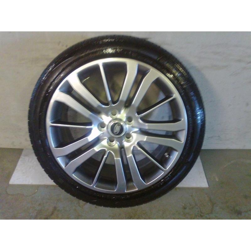 ALLOYS X 4 OF 20 INCH GENUINE RANGEROVER OR DISCOVERY FULLY POWDERCOATED INA STUNNING SHADOW CHROME