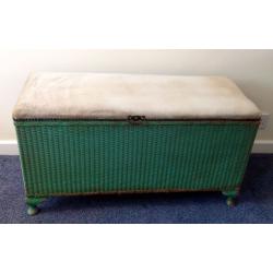 Vintage/ Mid Century/Retro c1950s Lloyd Loom Ottoman/ Blanket box and Nursing Chair Matching Set