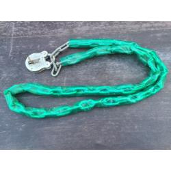 Plastic covered chain and lock