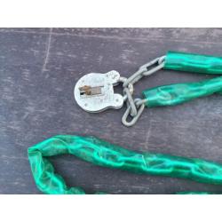 Plastic covered chain and lock