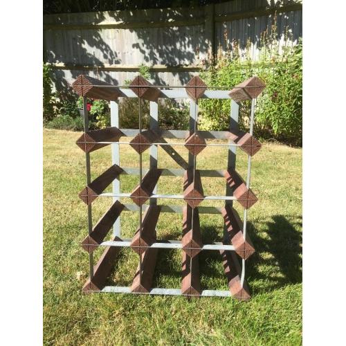 Metal & wood wine rack