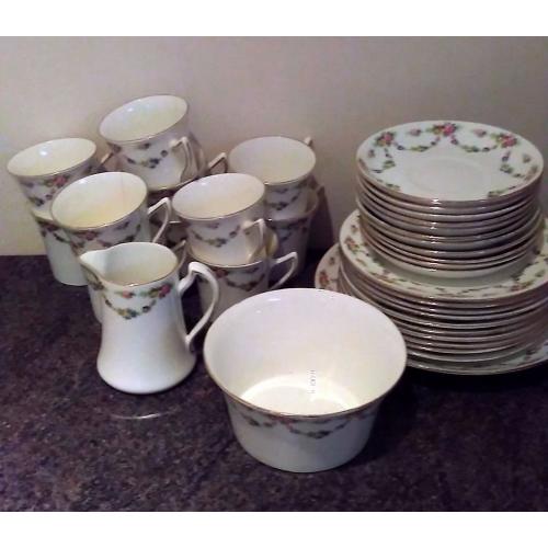 China Tea Set - Cups - Saucers - Jug - Plates