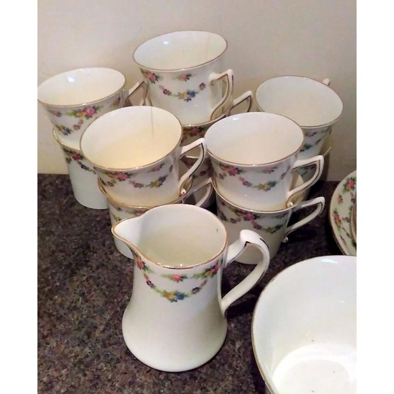 China Tea Set - Cups - Saucers - Jug - Plates