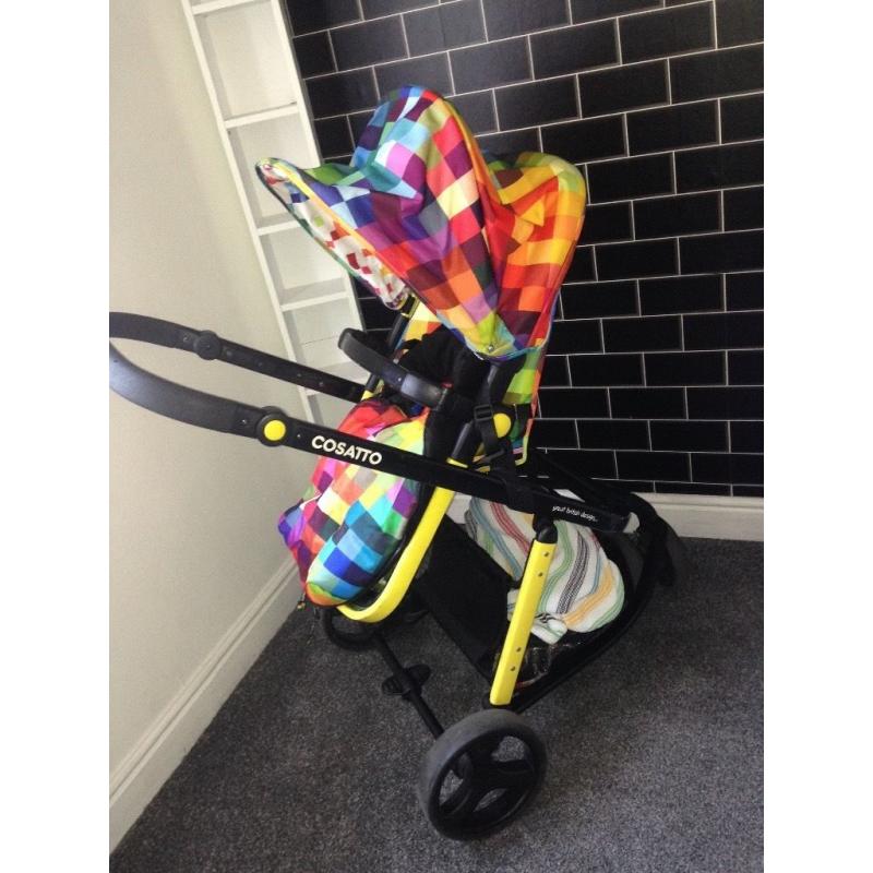 Cosatto pushchair comes with carseat carrycot and rain cover brilling