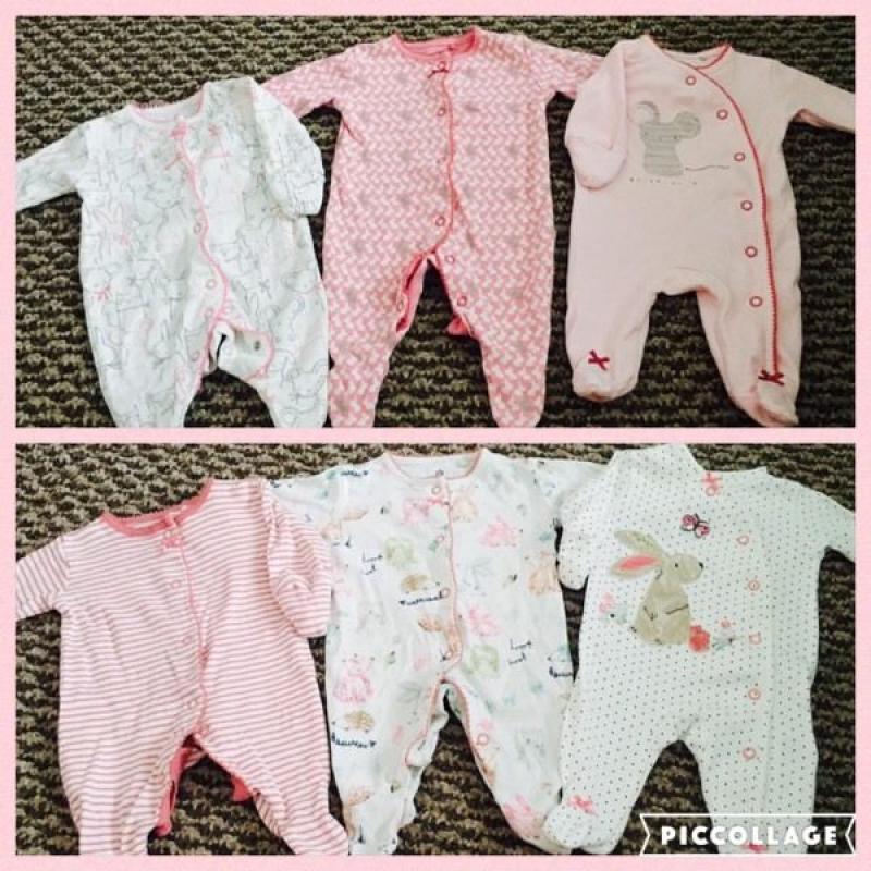 Girls First Size Sleepsuits From Next
