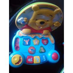 Winnie the pooh laptop and other activity toys, great condition, bargain
