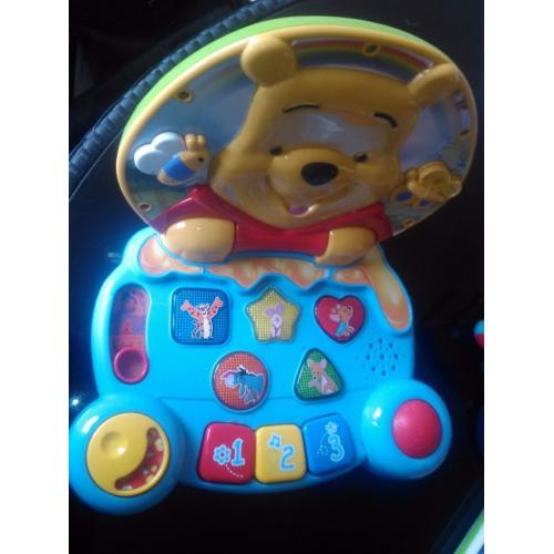 Winnie the pooh laptop and other activity toys, great condition, bargain