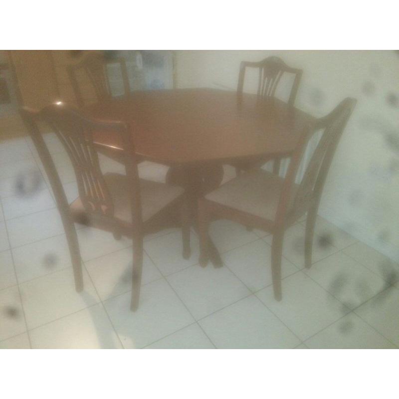 Mahogany Table and Chairs For Sale- Great Condition, Must See!!!