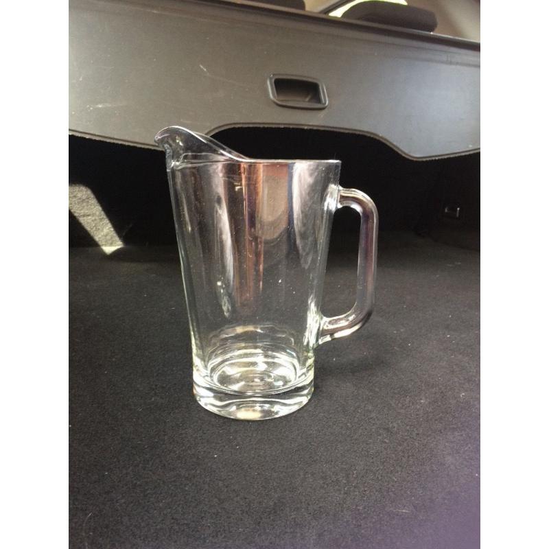 13 glass water jugs/pitchers 1.9 Lt