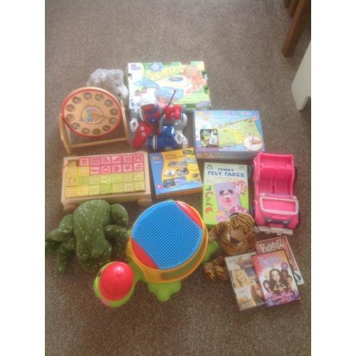 Toy, puzzles and DVDs bundle, 10