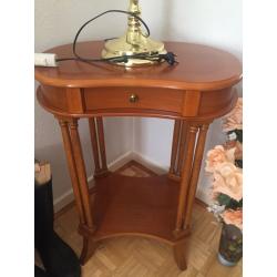 Two wooden tables