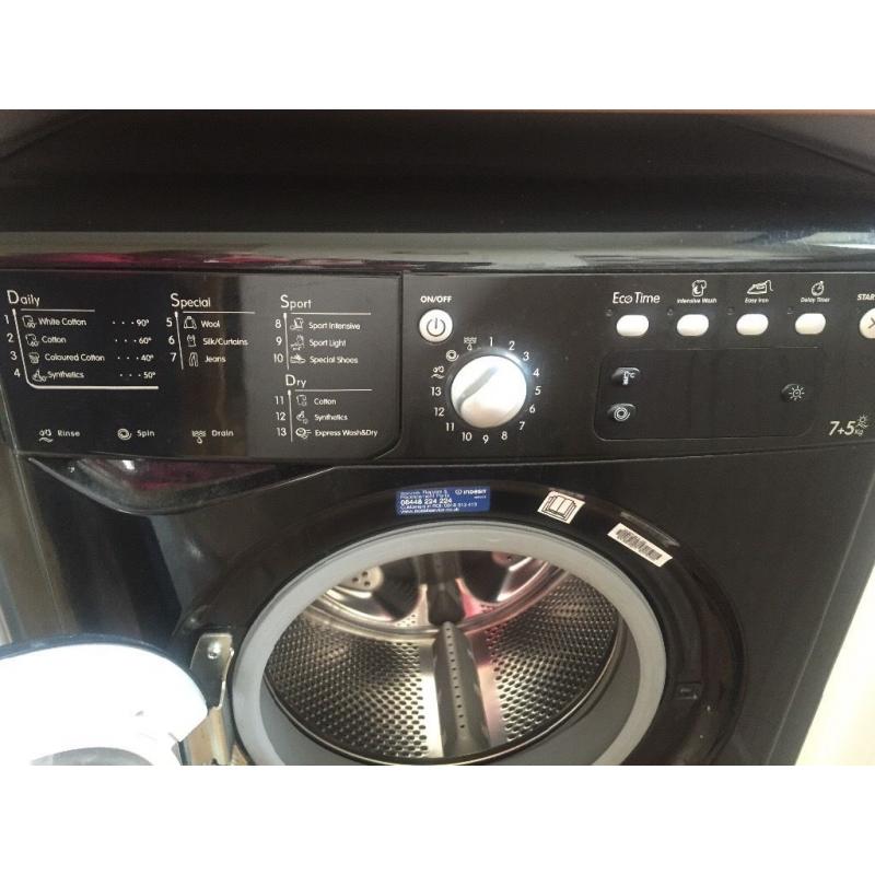 Indesit black washer dryer