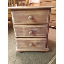 Rustic solid pine bedside table.