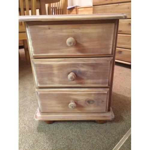 Rustic solid pine bedside table.