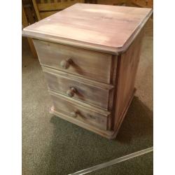 Rustic solid pine bedside table.