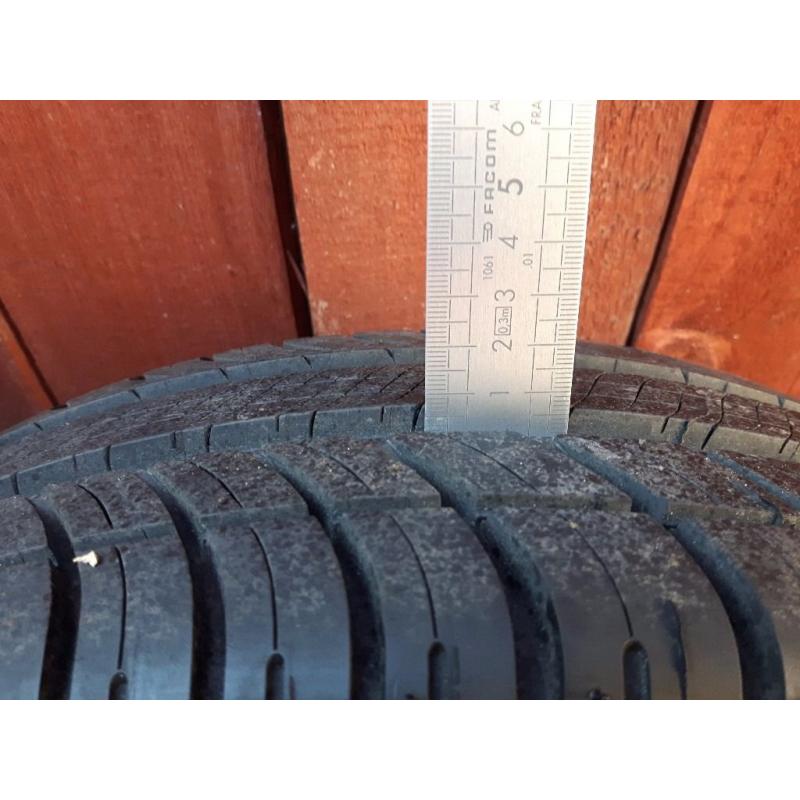 14" Wheel and tyre - New Michelin 185/65/14 tyre on used steel wheel