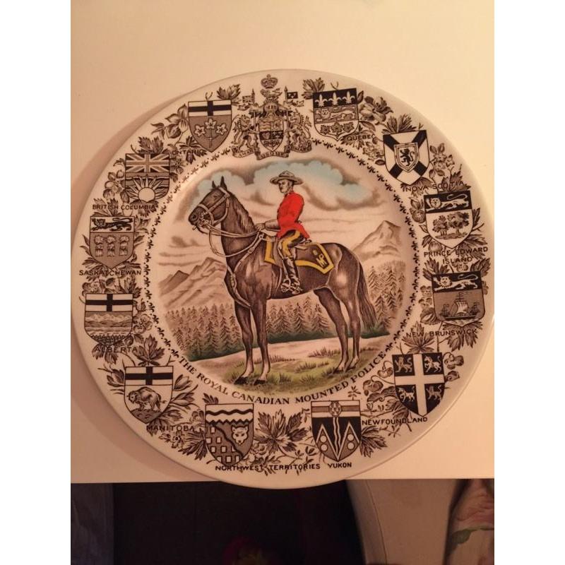 Canadian Mounted Police collector plate is great for a collection.
