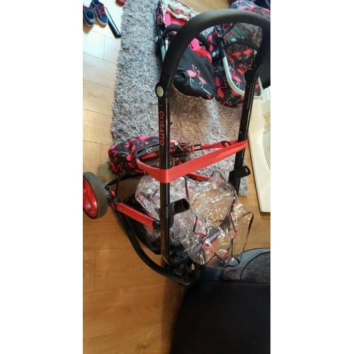 cosatto giggle 2 pram travle system(flamingo fling