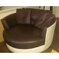 5 seater corner sofa and 2 seat swivel cuddle chair