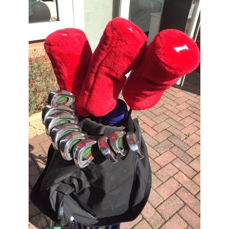 Golf Clubs Full Set of Turf Gliders & Bag w/ Extras